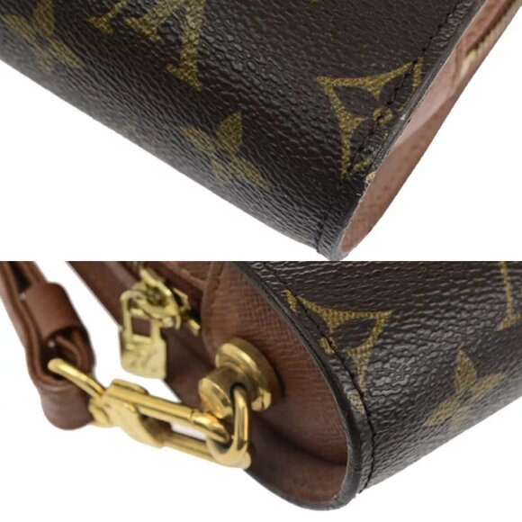 LOUIS VUITTON Orsay Clutch Hand Bag Monogram Leather Brown France - Picture 7 of 14